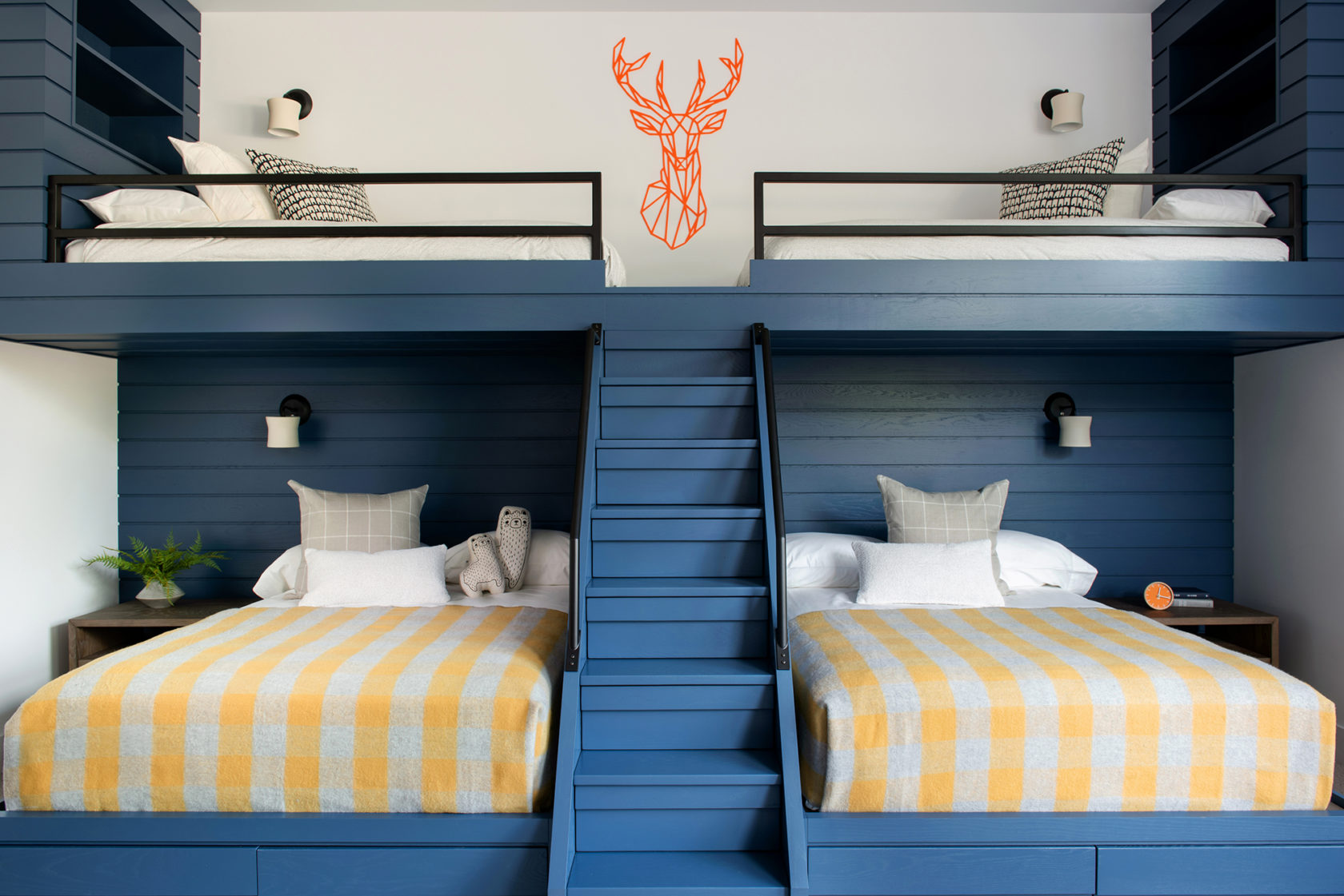 Modern custom bunk bed designed by Canadian interior designer JayCee Weber Designs